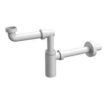 Сифон для раковины BONOMINI 2795SP32B0WZ, накидная гайка 1 1/4", круглый, d=32 мм, белый