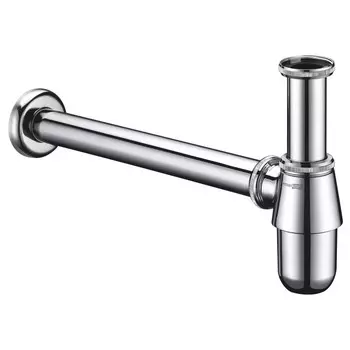Сифон для раковины WasserKRAFT A071, 1 1/4" x 32 мм, латунь/нержавеющая сталь, хром