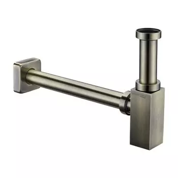 Сифон для раковины WasserKRAFT A096, 1 1/4" x 32 мм, латунь/нерж. сталь, светлая бронза