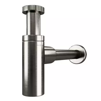 Сифон для раковины WasserKRAFT A172, 1 1/4" x 32 мм, латунь, "оружейная сталь"