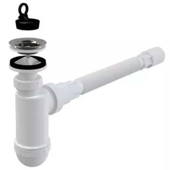 Сифон для умывальника Alcadrain AG2105123710, d=40/32, полипропилен