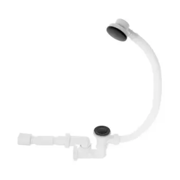 Сифон для ванны «АНИ Пласт» EC255BL, d=4050 мм, регулируемый, с гофрой, клик-клак, черный