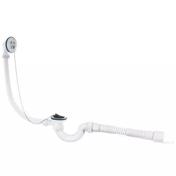 Сифон для ванны VIANT «ПРОФИ», проточного типа, 1" - d=40 мм, решетка d=70 мм, с переливом 940672