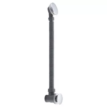 Сифон для ванны WasserKRAFT A074, 1 1/2", перелив, click/clack, латунь/ПВХ, хром