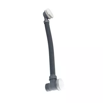 Сифон для ванны WasserKRAFT A158, 1 1/2", перелив, click/clack, латунь/ПВХ, белый