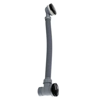 Сифон для ванны WasserKRAFT A204, 1 1/2", перелив, click/clack, латунь/ПВХ, черный