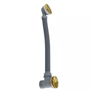 Сифон для ванны WasserKRAFT A206, 1 1/2", перелив, click/clack, латунь/ПВХ, золото
