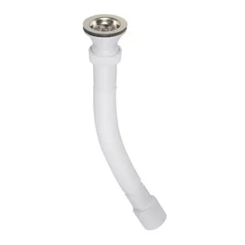 Сифон гофрированный VIANT «МИНИ» 1", решетка d=63 мм, стандарт d=40/50 мм L800 мм