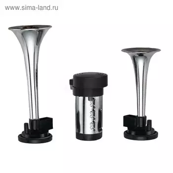 Сигнал автомобильный AVS Electric HR 02, хром, набор 2 шт