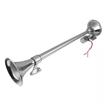 Сигнал звуковой Skyway, 1 рожок воздушный, SW 027 L=640 мм, 12/24V, 120dB, хром 10А