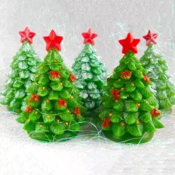 Силиконовая форма для мыла Ёлка со звездой