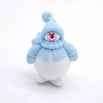 Силиконовая форма для мыла Снеговик пухлик мини