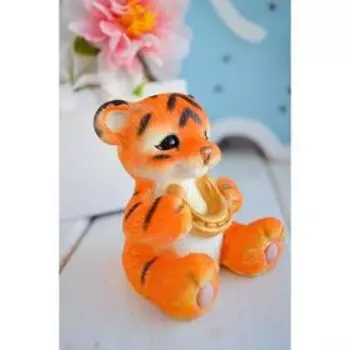 Силиконовая форма для мыла «Тигрёнок с подковой»