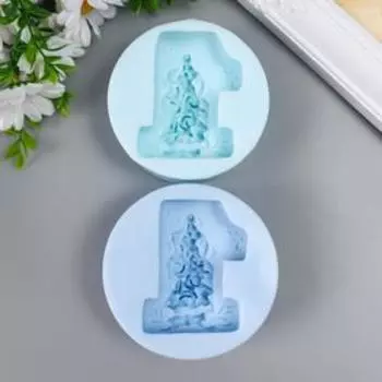 Силиконовая форма «Единичка с гладиолусами» 7,5 х 6, h-4 см вес в мыле 80 гр МИКС