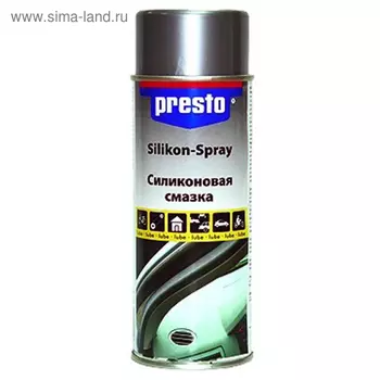 Силиконовая смазка PRESTO, 200 мл, аэрозоль