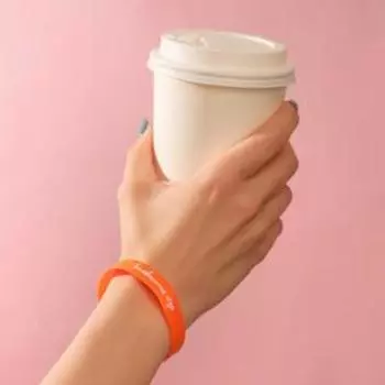 Силиконовый браслет "Балованная леди" женский, цвет оранжевый, 18 см