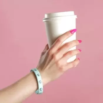 Силиконовый браслет "НЛО" стандарт, цвет мятный, 20см