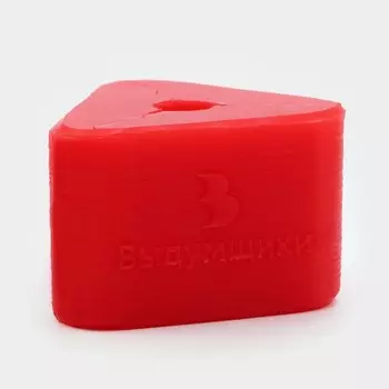 Молд для заливки шоколада Выдумщики «Тройник розочки», силикон, 5.75.74.5 см, красный