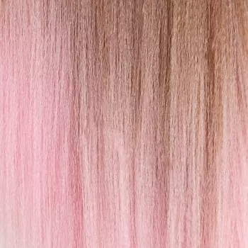 SIM-BRAIDS Канекалон трёхцветный, гофрированный, 65 см, 90 г, русый, розовый, белый(#FR=37)
