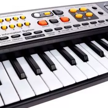 Синтезатор детский с микрофоном «Музыкальный взрыв», 49 клавиш, работает сети и от батареек