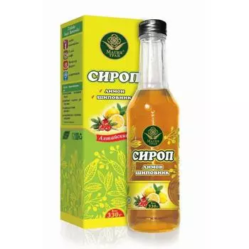 Сироп «Магия трав», лимон, шиповник, 330 г