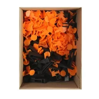 Система выравнивания плитки ЛОМ, Зажим 1,5 мм + Клин (200/200 шт.), коробка