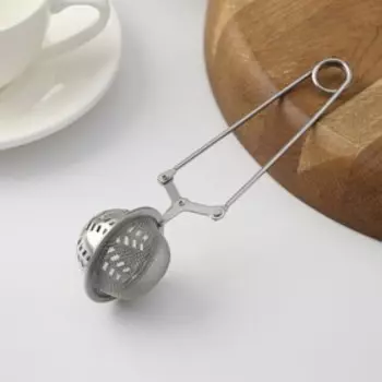 Ситечко для чая Доляна «Бергамот», 16.5 см, нержавеющая сталь, серебристое