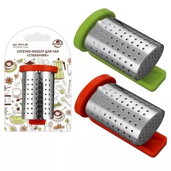 Ситечко-фильтр для чая Мультидом «Стаканчик», длина 6.5 см