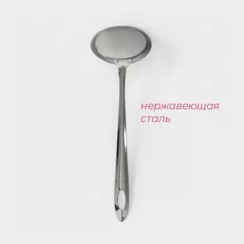 Сито для снятия пены Доляна «Металлик», 247,5 см, цвет серебристый