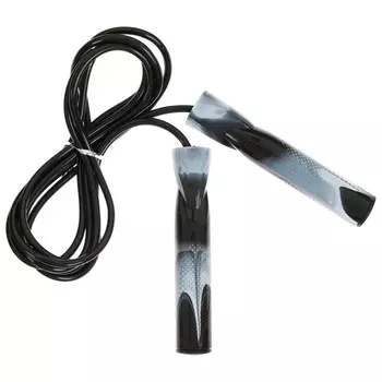 Скакалка спортивная, 2.7 м, регулируемая, скоростная, с подшипником, чёрная