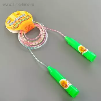 Скакалка детская «Давай прыгать», цвет зелёный