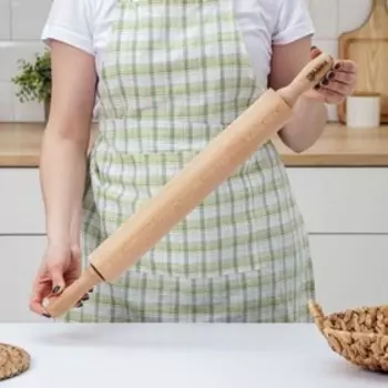 Скалка Adelica «Для Профи», с вращающейся ручкой, 606 см, бук