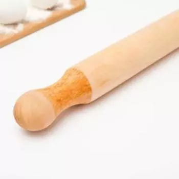 Скалка деревянная Доляна, 505 см, с фигурными ручками