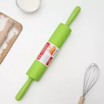 Скалка Доляна «Севилья», 526.5 см, рабочая часть 27.5 см, красная