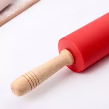 Скалка Доляна «Валенсия», 526,5 см, рабочая часть 27,5, цвет оранжевый