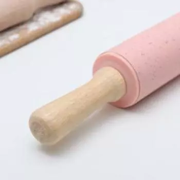 Скалка «Конфетти», 38×5,2 см, рабочая часть 19,5 см, цвет розовый