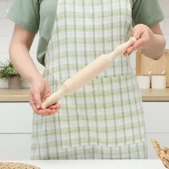 Скалка деревянная с ручками Доляна, 354.3 см, берёза