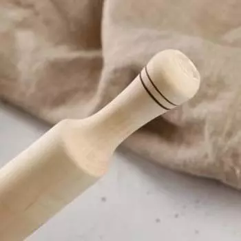 Скалка "Славяночка", 30 см, d= 4 см, цельный массив бука