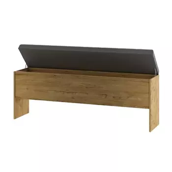 Скамья «Бруно», 1650382510 мм, с ящиком, цвет дуб вотан / серый графит