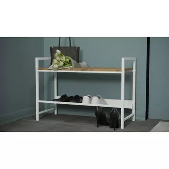 Скамья для прихожей «Хигс», 800 350 555 мм, ЛДСП, цвет дуб вотан / белый