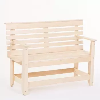 Скамья из наличника с подлокотниками 120х89х48 см