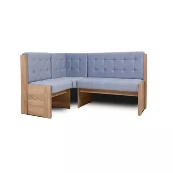 Скамья угловая Квадро 1500х1100х860 Дуб сонома/Голубой