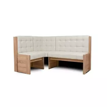 Скамья угловая Квадро 1500х1100х860 Дуб сонома/Милк