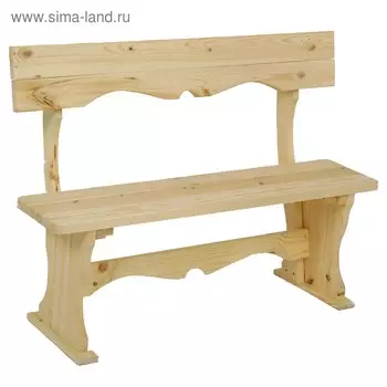 Скамейка "Элит" сосна натуральная 120х42х82см