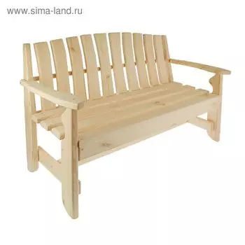 Скамейка "Веер" 120х55х90см, натуральная сосна