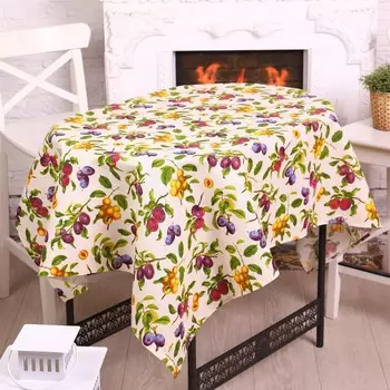 Скатерть 110х150 см Слива, хл 100%, рогожка