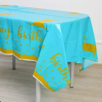 Скатерть «1 годик», 137220 см, голубая
