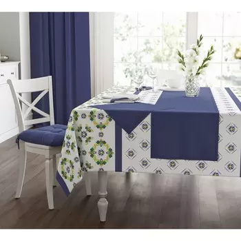Скатерть Abita, размер 140х150 см, цвет синий