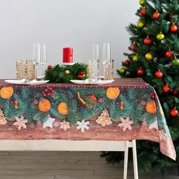 Скатерть «Апельсин и пряники», размер 140x220 см