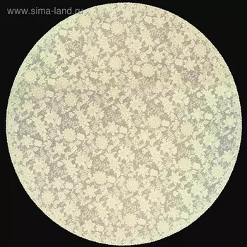 Скатерть «Ажурная» Flower, круг 177 см, цвет сепия, 10 шт в рулоне